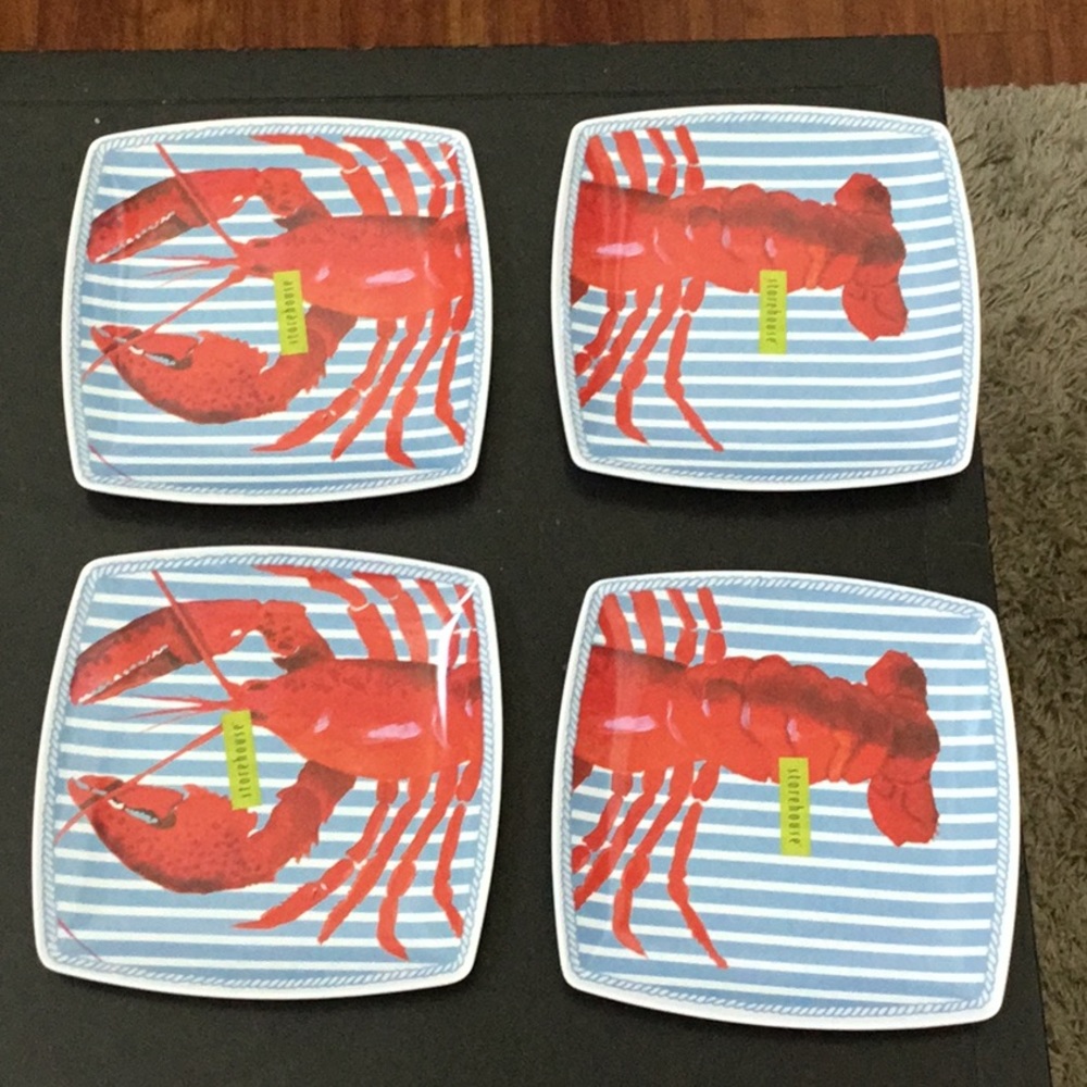 Lobster melamine plate set NWT